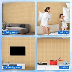 Nuanchu 32 Pcs 3D Slat Wall Panels, 12″x12″ PVC Fluted Wall Paneling for Interio