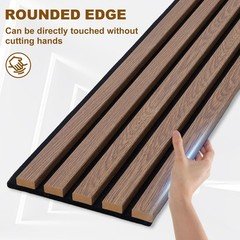 Trekatl Auto Wood Slat Acoustic Panels 4 Pack 94.5X7.9 21Ft 3D Wall Panels