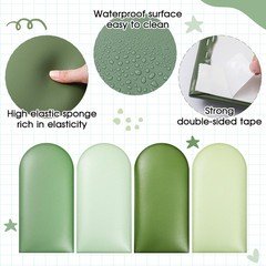 Jetec 6 Pcs Wall Padding for Kids with Autism Playroom Anti Collision 3D 15. 75