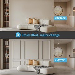 Art3D Pre-Cut Wall Molding Set Of 6 Pcs Ready-To-Assemble Wainscoting Panels