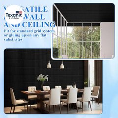32 Pcs 3D Slat Wall Panels, 12″X12″ PVC Fluted Wall Paneling for Interior Decor,