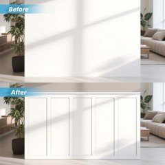 Art3D Premade Board And Batten Paintable Wainscoting Kit Mdf Accent Wall Panel