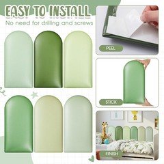 Jetec 6 Pcs Wall Padding for Kids with Autism Playroom Anti Collision 3D 15. 75