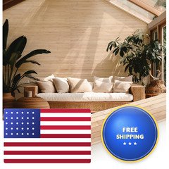 Juexica 1 Pcs Natural Bamboo Wall Panel For Interior Wall 48X96 Bamboo Covering