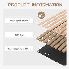 Pohare Wood Slat Wall Panels 2 Pack 8 X 1 Ft Decorative Wood Panels For
