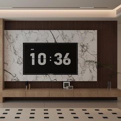 YU LI 3DH WPC Slat Wall Panels 12-Pack 48x 6in & 4 Trim Accent Black Wood Grain