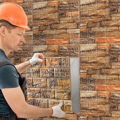Colarr 60 Pcs 58 Sq Ft 3D Wall Panels Peel And Stick Faux Foam 3D Brick